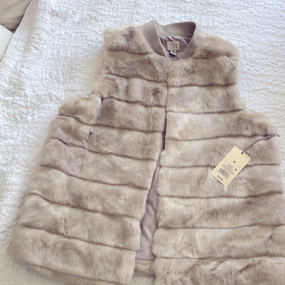 Faux Fur Vest with Tags